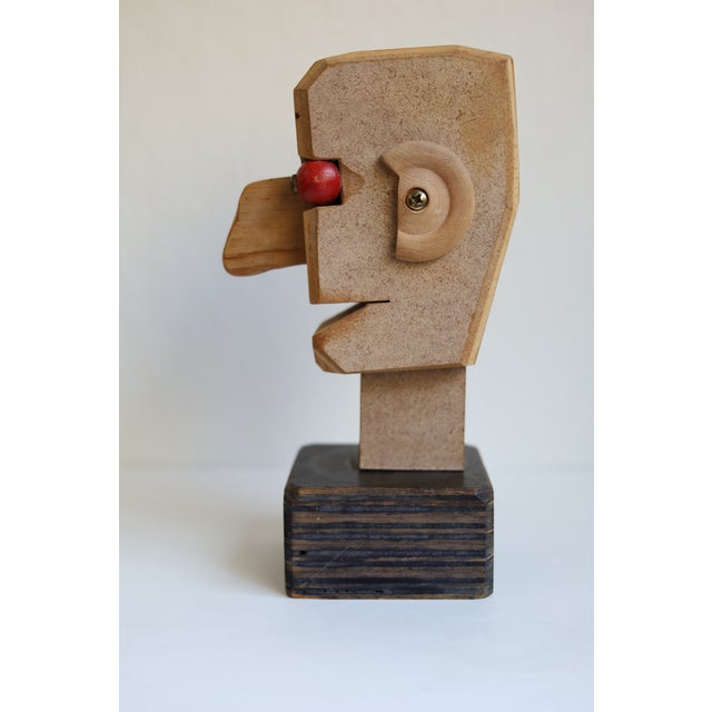 Mid Century Folk Art Plywood Sculpture Whimsical Man For Sale - Image 4 of 10