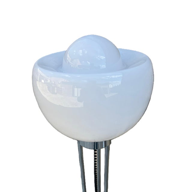 Metal Space Age Floor Lamp in Murano Glass and Steel, 1960s For Sale - Image 7 of 12