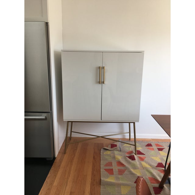 CB2 White Charlene Bar Chairish