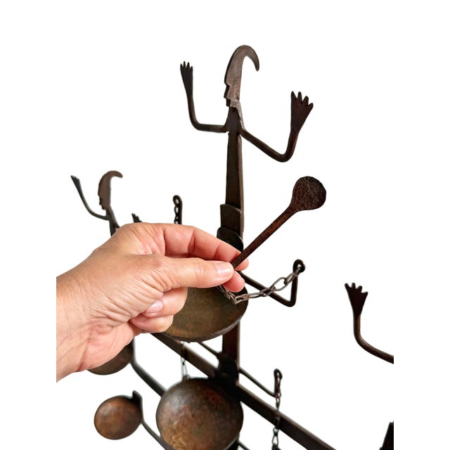 Early 20th Century Antique Old Dogon African Iron Candle Stand For Sale - Image 5 of 5