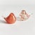 Our hand blown and molded glass finch sculptures are simply adorable. The color is added to glass during heat process, not...