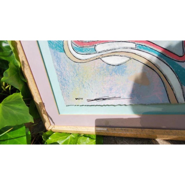 Stone Yamin Young, Serigraph Signed "Quartet (Variation of the Gouache)" Framed and Numbered 29/175 For Sale - Image 7 of 13