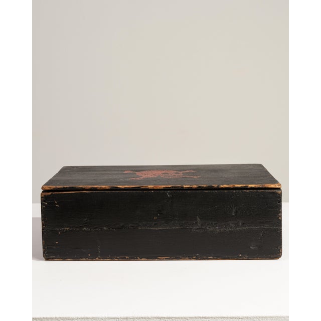 19th Century France Black Wood Box For Sale - Image 12 of 18