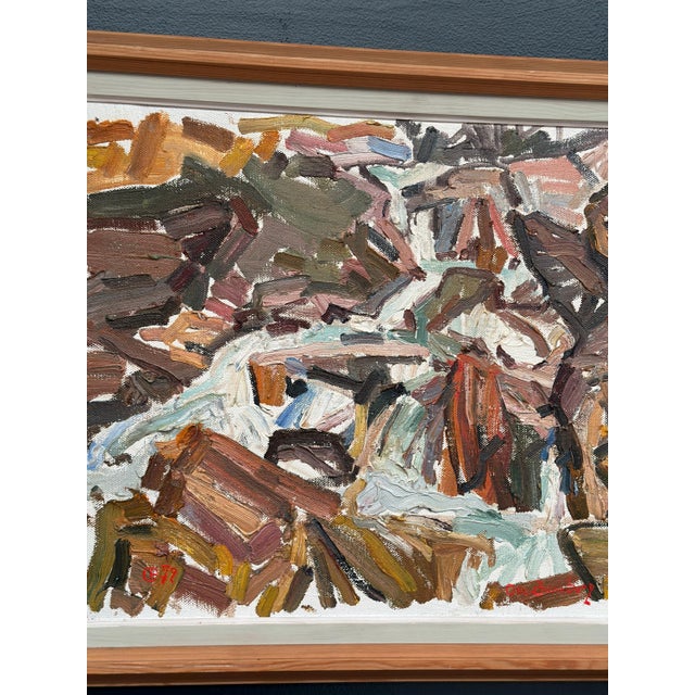 Olle Blomberg, Waterfall, 1972, Oil on Canvas, Framed For Sale - Image 13 of 18
