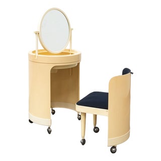 Vintage Space Age Dressing Table with Chair, 1970s, Set of 2 For Sale