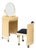 Vintage Space Age Dressing Table with Chair, 1970s, Set of 2 For Sale