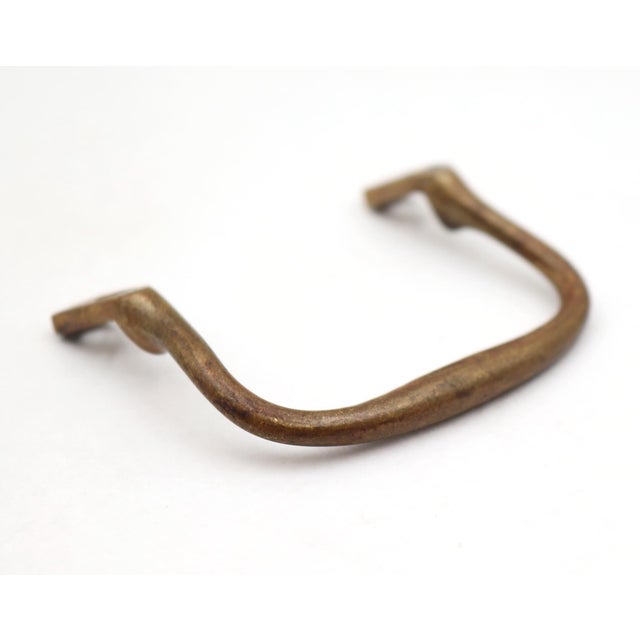 Traditional Pair of Vintage 2.5 In. Slanted Brass Drawer Pulls For Sale - Image 3 of 5