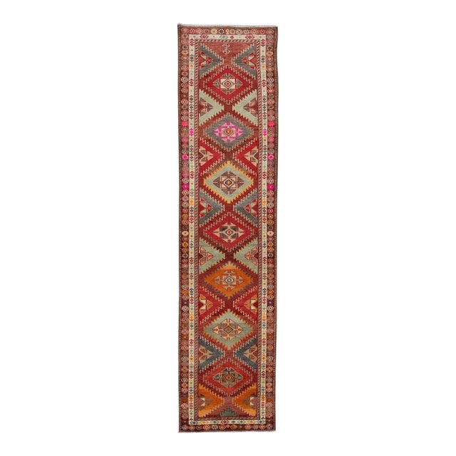 Vintage Turkish Rug 2'11" x 11'11" For Sale