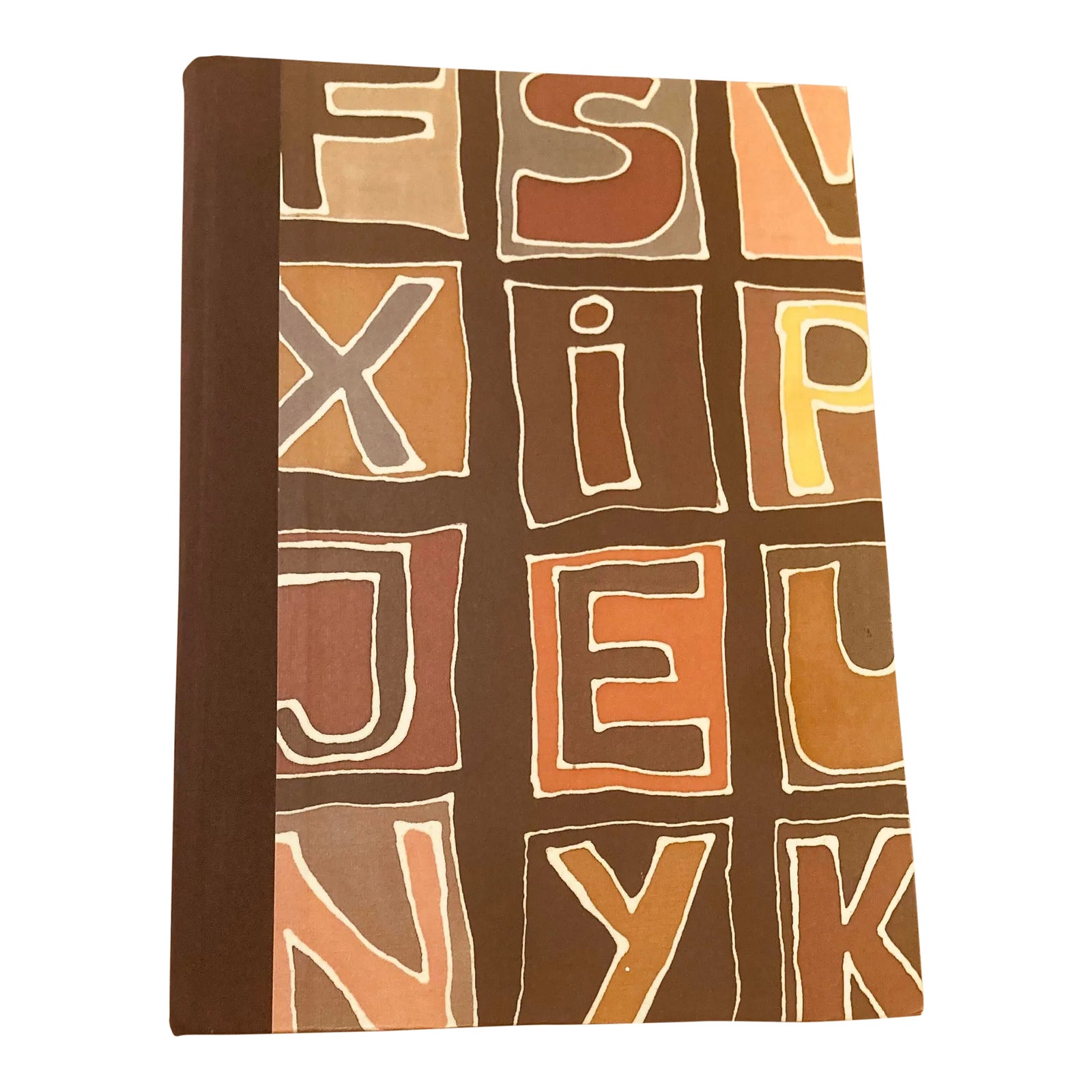 1990s Hand Made in Germany Graphic Alphabet Textile/Paper Bound ...