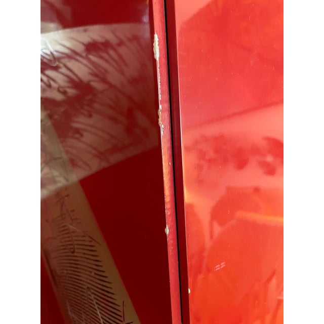 Wood Artistic Abstract Postmodern Four Panels Room Divider From 80's For Sale - Image 7 of 10