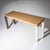 Console Table in Leather and Stainless Steel, 2000s For Sale - Image 3 of 9