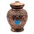 Aura Angel Wings Turquoise Heart Keepsake Cremation Urn Metal Antique Copper Finish For Sale - Image 9 of 9