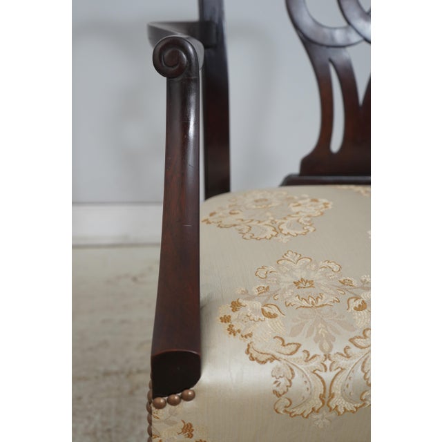 Set of 8 Baker Chippendale Mahogany Dining Room Chairs For Sale - Image 9 of 18