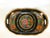Black Tray Hand painted Paper mache Tole-Ware 1900-1940, Directoire Multi-Col For Sale - Image 8 of 12