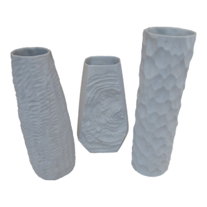 Vintage German Sculptural Porcelain Vases - Set of 3