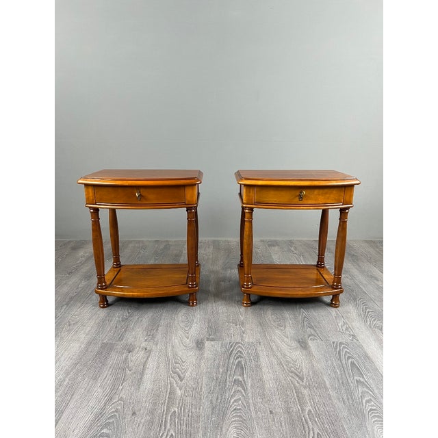 20th Century Wooden Bedside Tables, Set of 2 For Sale - Image 6 of 9