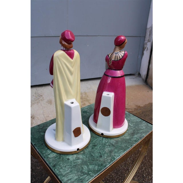 Art Deco Romeo and Juliet Table Lamps from Robj, France, 1930s, Set of 2 For Sale - Image 6 of 13