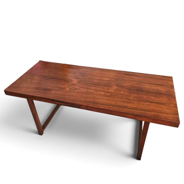 Mid 20th Century Vintage Milo Baughman for Thayer Coggin Mid-Century Rosewood & Walnut Coffee Table - Model 4325 For Sale - Image 5 of 11