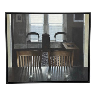 Nick Patten Shelter Oil on Canvas, Framed For Sale