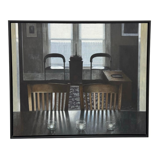 Nick Patten Shelter Oil on Canvas, Framed For Sale