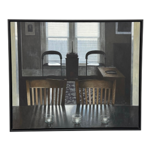 Nick Patten Shelter Oil on Canvas, Framed