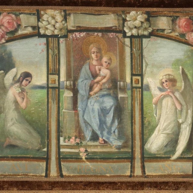 Procession Banner Painting, Painting on Canvas, Framed For Sale - Image 3 of 14