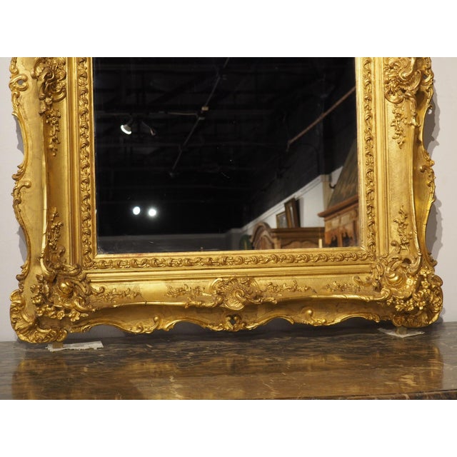 Circa 1890 French Belle Époque Louis XV Style Giltwood Mirror With Crowned Crest For Sale - Image 15 of 18