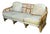 Vintage Fretwork Burnt Bamboo Sofa For Sale