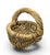 Vintage Small French 9” Handwoven Thick Wicker Gathering Basket For Sale In Washington DC - Image 6 of 12