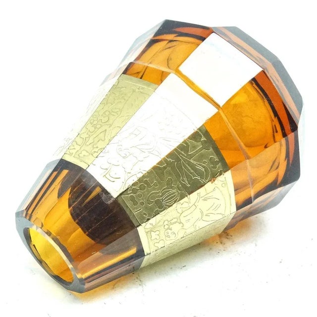 Art Deco Czechoslovakian Vase from Moser, 1950s For Sale - Image 9 of 11