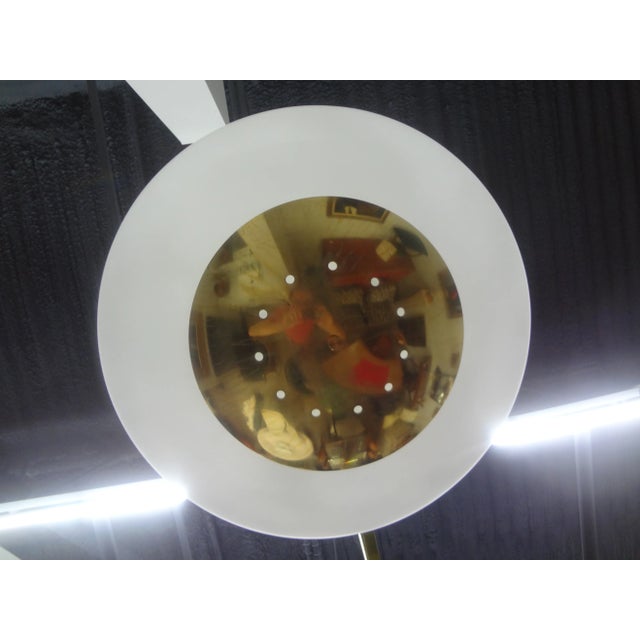 1980s 1980s Italian Brass and Glass Chandelier Attributed to Stilnovo For Sale - Image 5 of 12