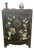 Antique Chinese Black Lacquer Cabinet W Jade Inlay of Bird & Floral Motif For Sale