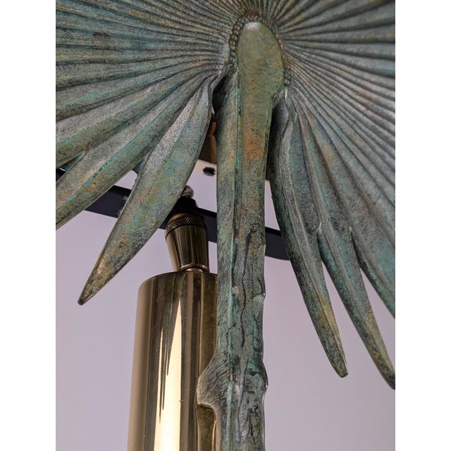 Fan Palm Bronze and Brass Table Lamp from Valenti, 1970s For Sale - Image 18 of 18