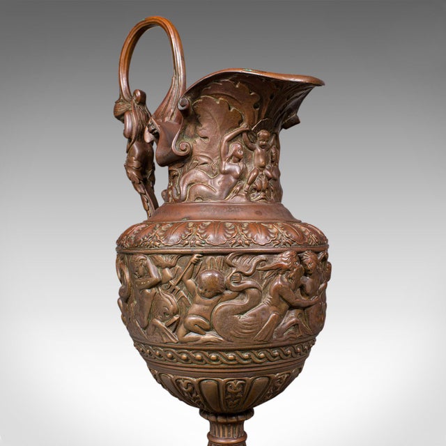 Pair of Antique Display Urns, Italian, Bronze, Ewer, Grand Tour Decor, Victorian For Sale - Image 12 of 12