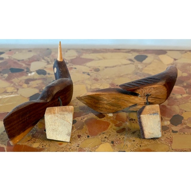 Vintage Hand Carved and Painted Wooden Birds, Folk Art For Sale In New York - Image 6 of 6