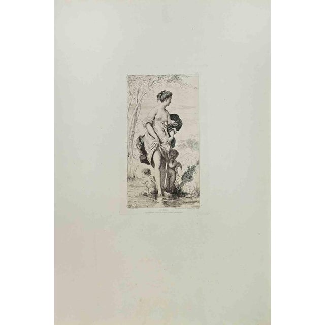 Le Bain is an artwork realized by Charles Chaplin in the 1870s. Etching. Image size:23x13 Good conditions. Realized for...