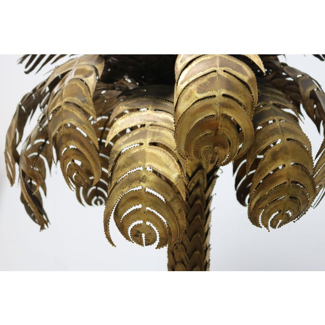 Large Vintage Palm Floor Lamp by Christian Techoueyres for Maison Jansen, 1970 For Sale - Image 15 of 17