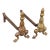 Vintage Ornate Brass Fireplace Andirons—A Pair For Sale