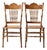 Antique Victorian Pressed Back Cane Seat Chairs Pair For Sale