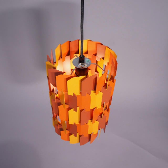 Metal Vintage Danish Ceiling Lamp in Metal Shades by Louis Weisdorf for Lyfa, 1960s For Sale - Image 7 of 8