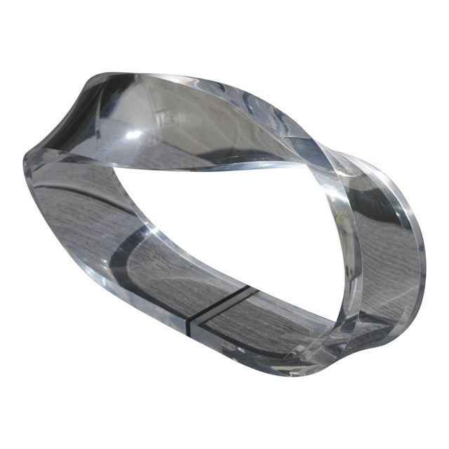 Late 20th Century Arcylic/Lucite Infinity Loop Modius Sculpture For Sale