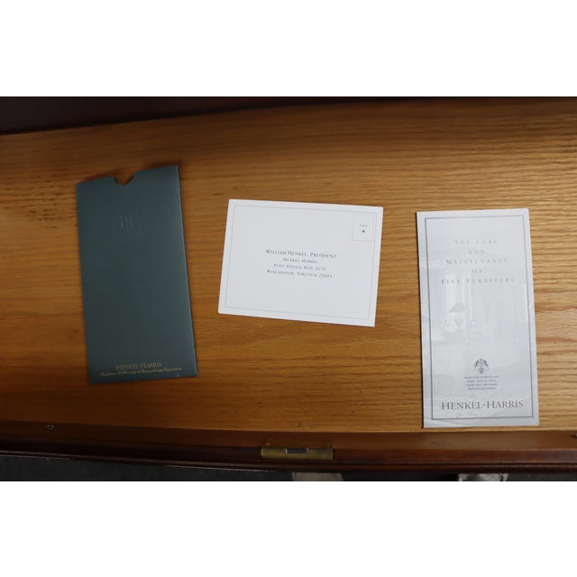 Henkel Harris Mahogany Chippendale Secretary Desk With Fitted Interior For Sale - Image 14 of 17