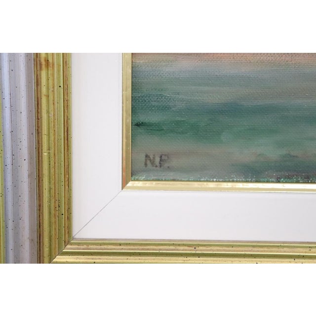 Autumn Landscape, Oil Painting on Canvas Cardboard, 20th Century, Framed For Sale - Image 7 of 9