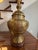 1930/1940s Large Boho Moroccan Urn Tooled Brass Lamp With Copper and Wood Accents For Sale - Image 9 of 12