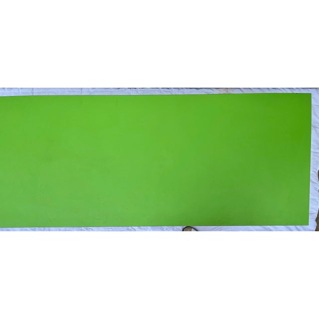 Mid 20th Century Mid Century Laminate Green Framed Console Tables (A Pair) For Sale - Image 5 of 9