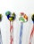 1990s Hand-Blown Glass Rooster Swizzle Sticks – Set of 6 For Sale - Image 4 of 8