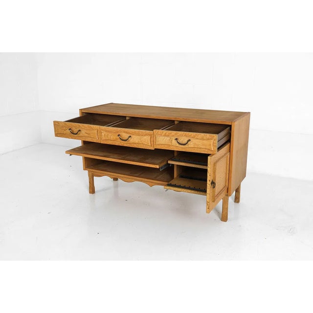 Wood Style of Kjaernulf Danish Oak Cabinet C. 1970s For Sale - Image 7 of 11