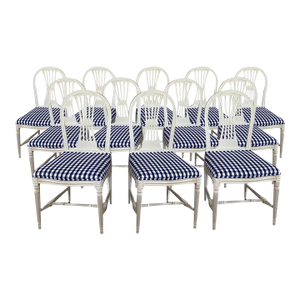 Set of 12 Gustavian Chairs, 1890's.