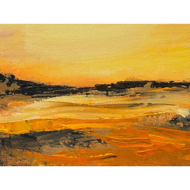 Black Orange & Golden Yellow Abstract Landscape by Contemporary British Artist 2025 For Sale - Image 13 of 15