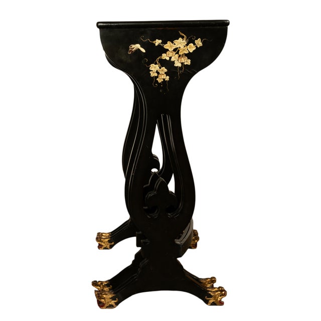 Antique Set 3 Chinese Export Gilded Lacquer Dragon Feet Nest of Tables 1890 For Sale In Portland, OR - Image 6 of 12